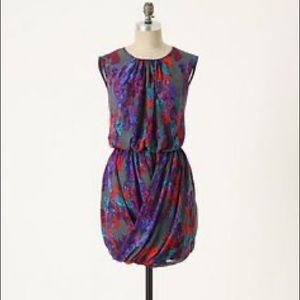 Tibi Silk Watercolor Mini Dress